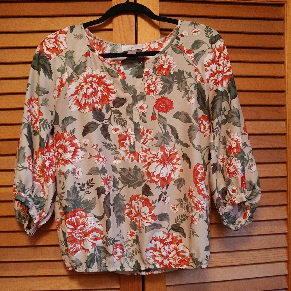 Floral Print "Silk" blouse